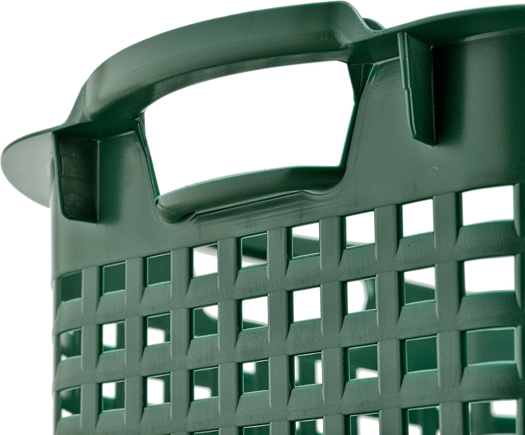 BURI 5x Erntekorb Gartenkorb lebensmittelecht - 25L Kartoffelkorb Obstkorb Laubkorb grün, drehstapel