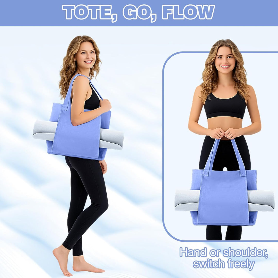 Yogatasche Damen Gross, wasserdichte Yoga Tasche mit Nassfach, Klettverschluss & Schnellzugriff für