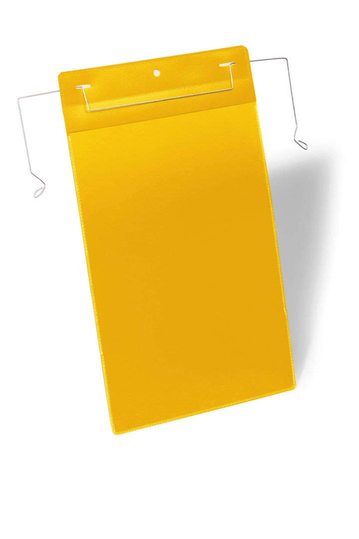 Durable Drahtbügeltasche A4 quer, Packung à 50 Stück, Gelb, 175304 A4 Hochformat, A4 Hochformat