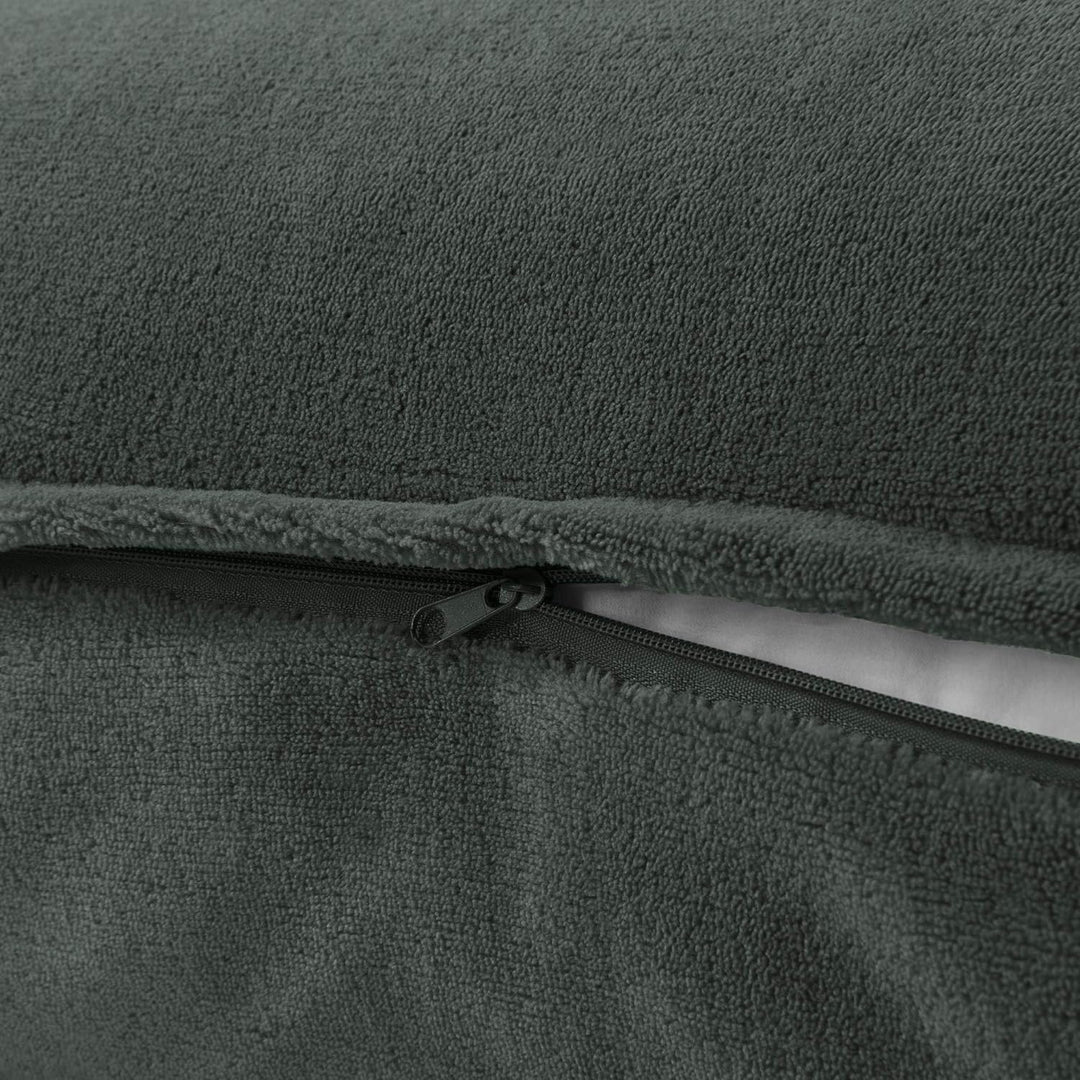 aqua-textil Feelwell Bettwäsche 135 x 200 cm 2teilig Coral Fleece Bettbezug Thermo Flausch anthrazit