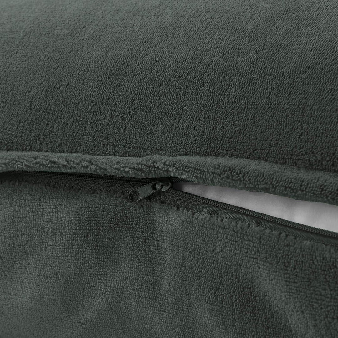 aqua-textil Feelwell Bettwäsche 155 x 220 cm 4teilig Coral Fleece Bettbezug Thermo Flausch anthrazit