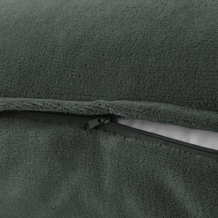 aqua-textil Feelwell Bettwäsche 155 x 220 cm 4teilig Coral Fleece Bettbezug Thermo Flausch anthrazit