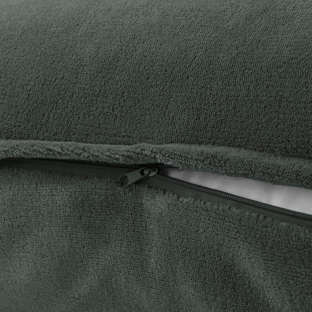 aqua-textil Feelwell Bettwäsche 155 x 220 cm 4teilig Coral Fleece Bettbezug Thermo Flausch anthrazit