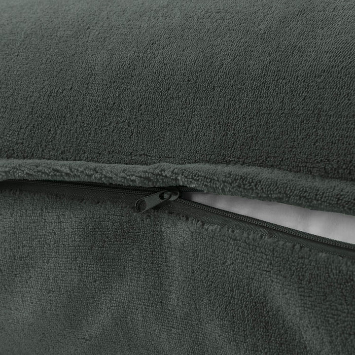 aqua-textil Feelwell Bettwäsche 155 x 220 cm 4teilig Coral Fleece Bettbezug Thermo Flausch anthrazit