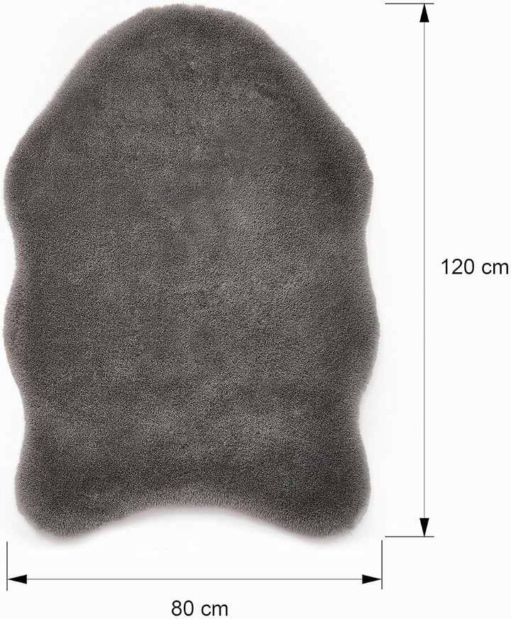 Teppich Wölkchen Fellteppich, Kunstfell Teppich Waschbar, Hasenfell Imitat, Kaninchenfell, Kurzfell