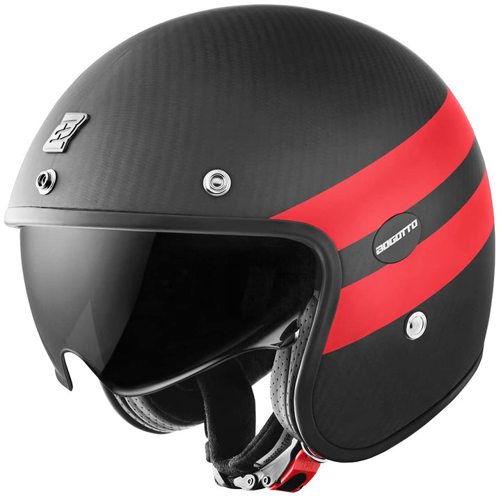 Bogotto V587 Crono Carbon Jethelm (Black Matt/Red,S) S Schwarz Matt/Rot, S Schwarz Matt/Rot