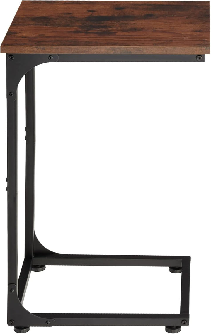 tectake Beistelltisch in C-Form im Industrie-Design, 30 x 40 x 63 cm, Sofatisch für Kaffee Laptop Co