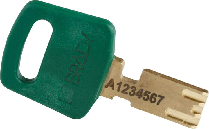 Brady (NYL-GRN-38ST-KD6PK) SafeKey Nylon Lockout-Vorhängeschloss Mit Stahl Bügel 38.00 mm Grün KD -