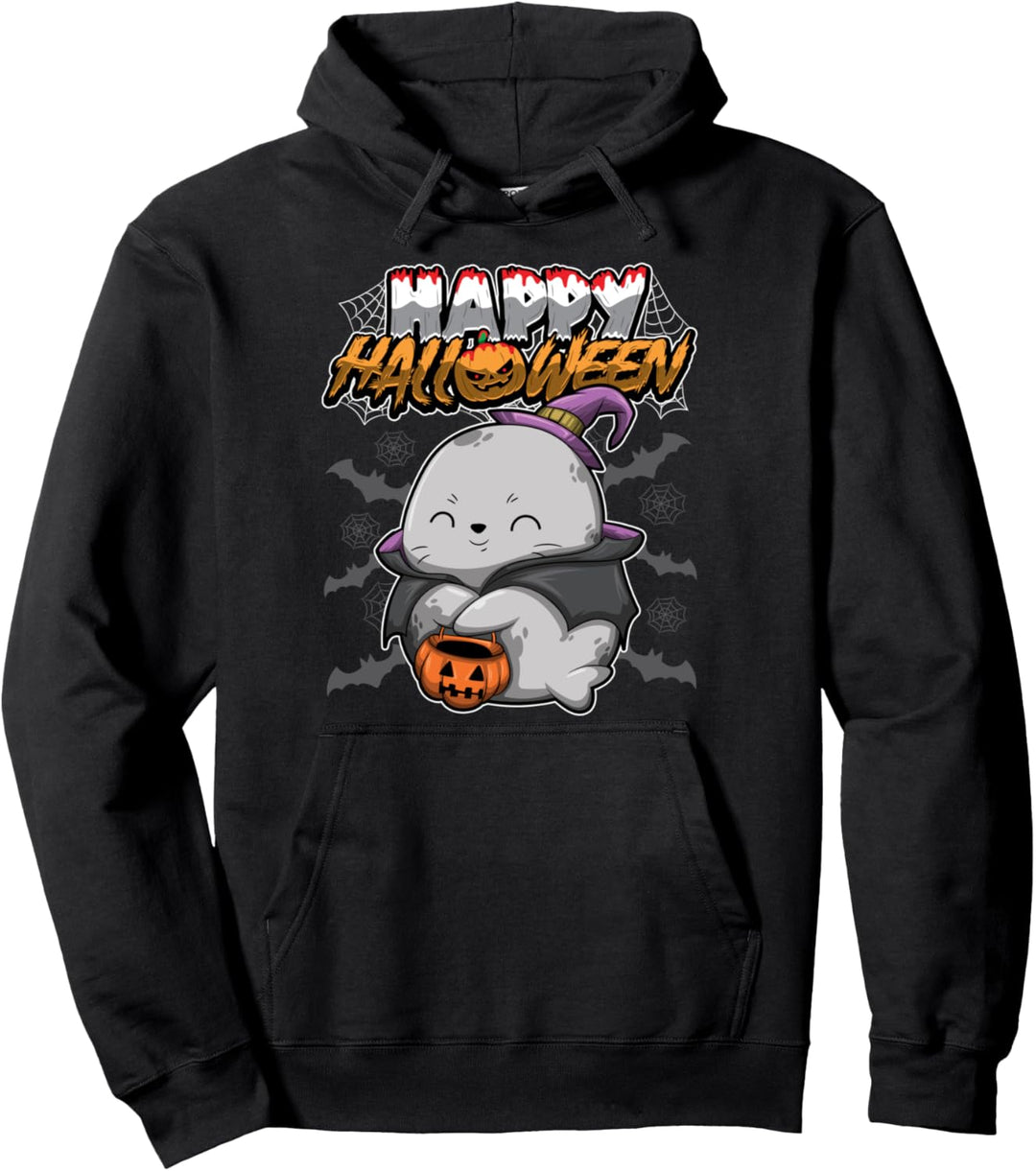 Happy Halloween - Verkleideter Seehund - Halloween Kostüm Pullover Hoodie