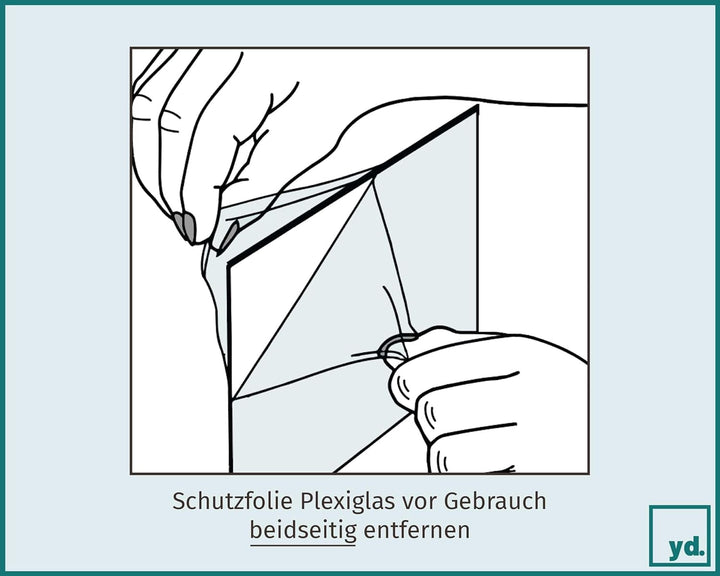 yd. Your Decoration - Bilderrahmen 75x100 cm - Silber Matt - Bilderrahmen aus Aluminium mit Acrylgla