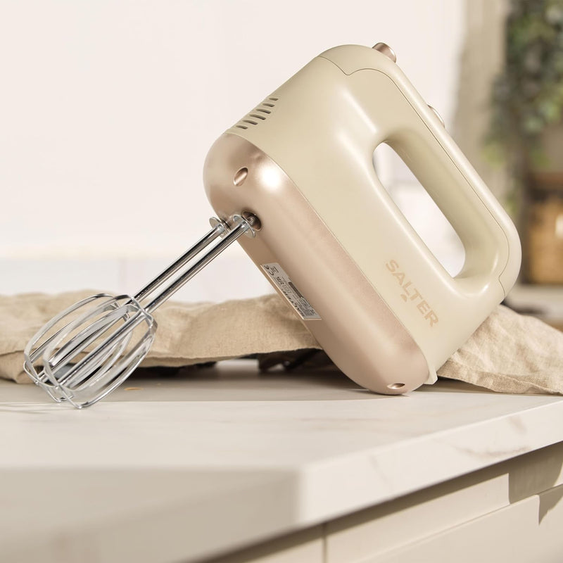 Salter EK5512SBOVDE Backen Handmixer - Elektrisch Quirl mit 5 Geschwindigkeitseinstellungen, Auswerf