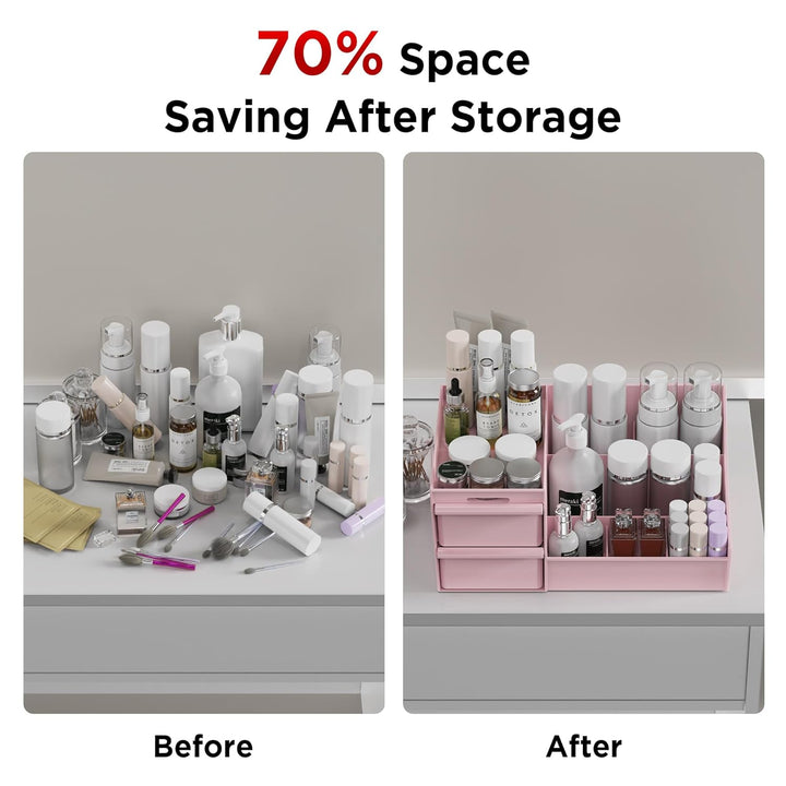 DancesCat Make Up Kosmetik Organizer mit Schubladen, Makeup Organizer Aufbewahrung Kosmetikbox für W