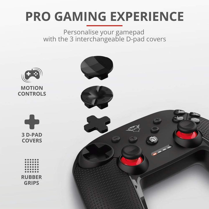 Trust Gaming GXT 1230 Muta PC & Nintendo Switch Controller Kabellos, Aufladbare Batterie, Bluetooth/