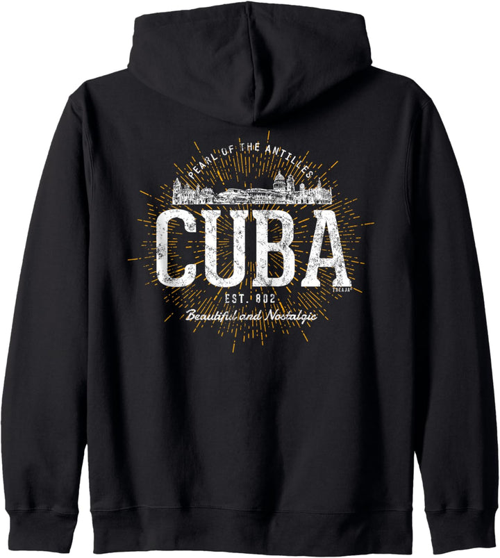 Vintage Kuba Retro Kapuzenjacke