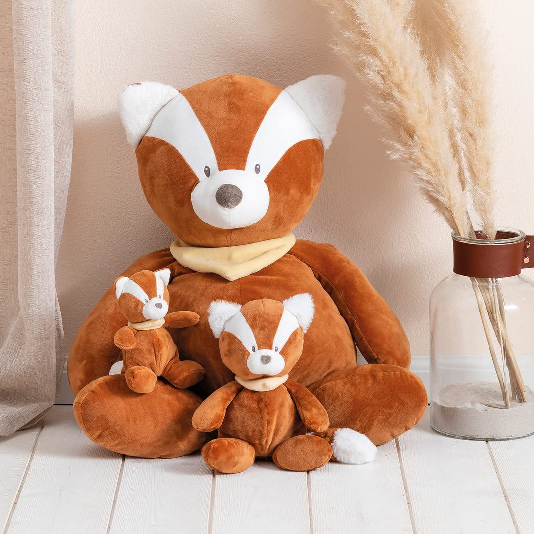 Nattou Maxi-Kuscheltier, Roter Panda Boris, Wegbegleiter ab der Geburt, Ca. 75 cm, Vegan, Boris & Ju