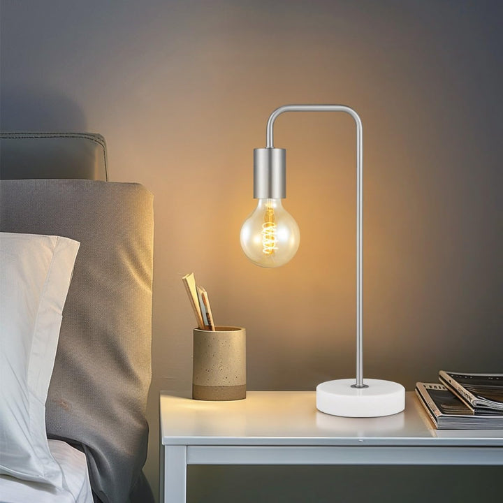 Home Sweet Home E27 Tischlampenfuss und 1,8 Meter klarer Schalter | Moderne Nachttischlampe in Sand