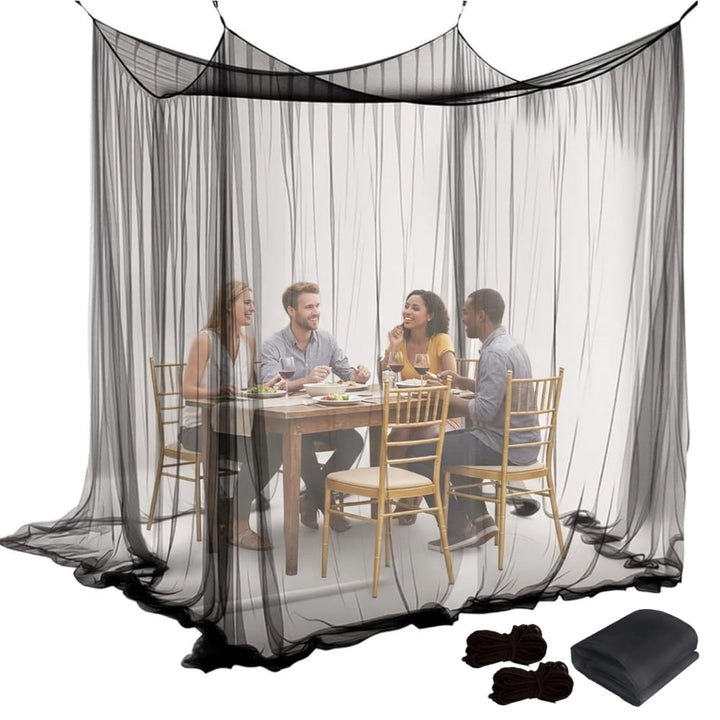 XXL Moskitonetz Outdoor Reise, 300x300x250cm Grosses Mückennetz und Fliegennetz für Bett, Garten und