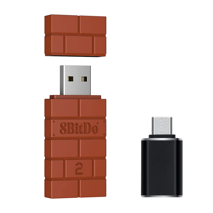 Mcbazel 8Bitdo USB Wireless Adapter 2 mit OTG Adapter Zubehör für Switch OLED/Switch, Windows, Mac &