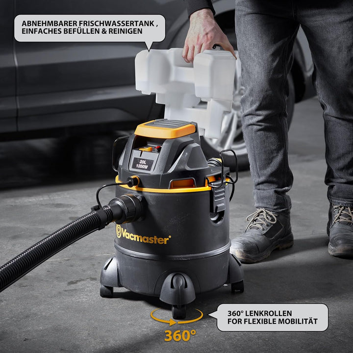 Vacmaster 3-in-1 Waschsauger Nass-Trockensauger & Teppichreinigungsmaschine mit Dual-Tank | Sprühex-
