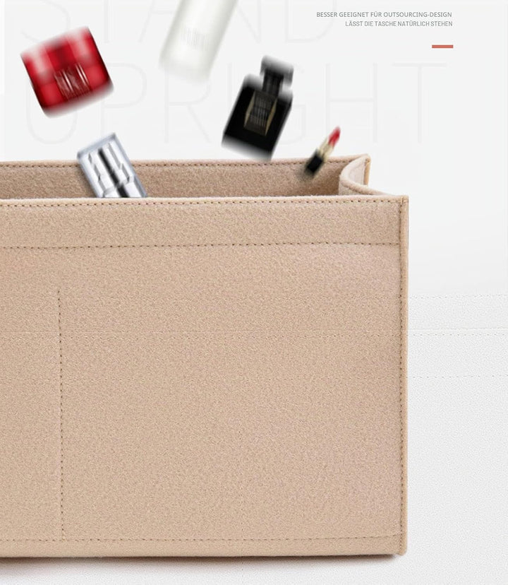 Lckaey Geldbörsen-Organizer-Einsatz für Bücher, Tragetasche, grosse Tasche, Organizer, 2008 beige-XL