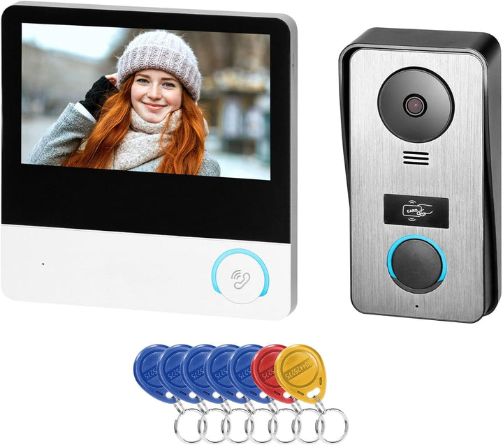 Miratic Gegensprechanlage mit Türöffner und Türsprechanlage mit Türöffner Full HD Bildschirm 7" Touc