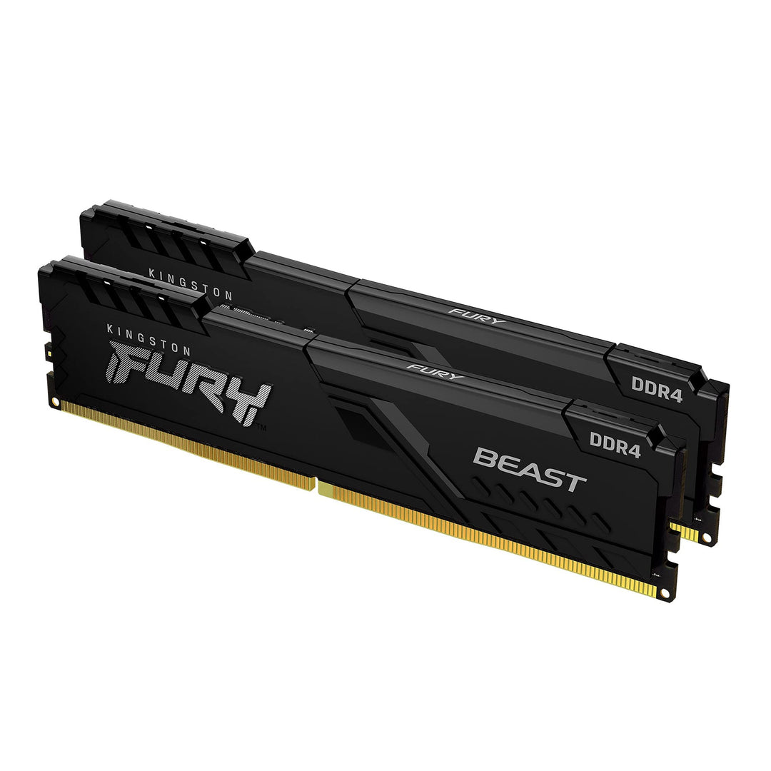 Kingston FURY Beast 16GB (2x8GB) 3200MHz DDR4 CL16 Desktop Speicher Kit mit 2 KF432C16BBK2/16 16GB K