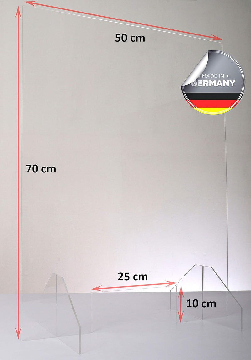 Queence | Premium-Tröpfchenschutz aus Acrylglas | Husten-Schutz für Ärzte und Apotheken | Niesschutz