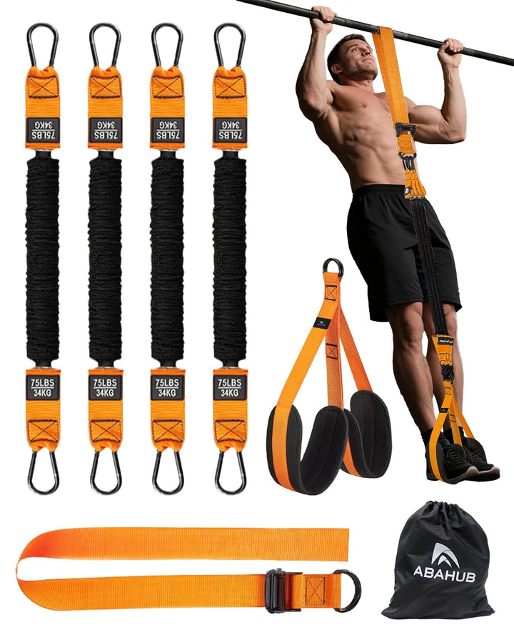 Abahub Klimmzugband Set Klimmzughilfe Widerstandsbänder Pull UP Band für Klimmzüge, Training zu Haus