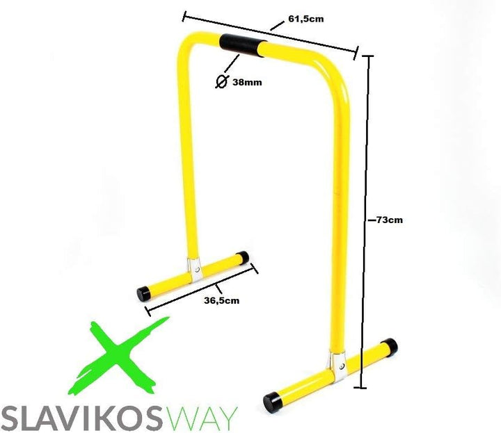 Paar Dip Station Barren Fitness Parallettes 73x61cm Calisthenics 9010014