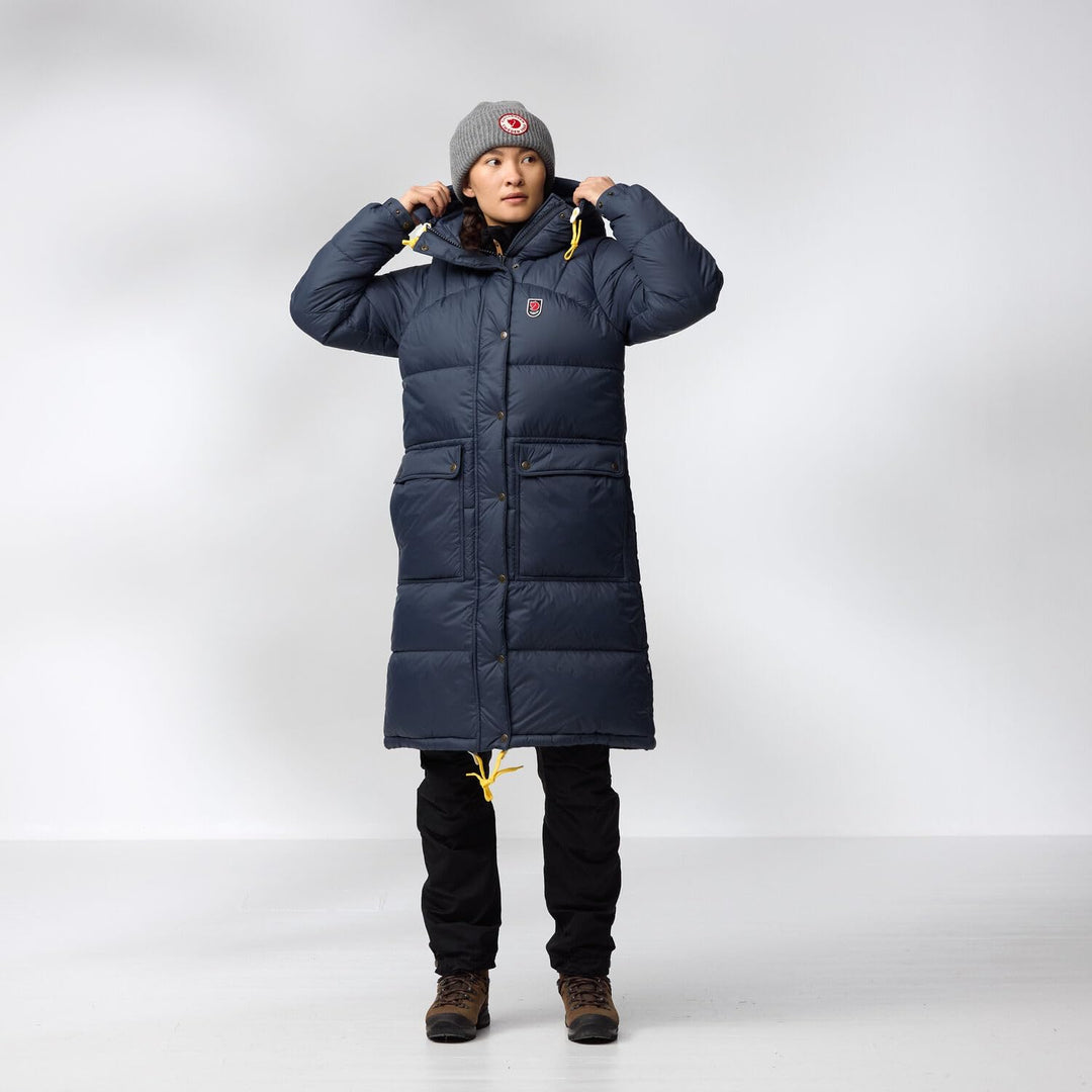Fjällräven Damen Expedition Long Down Parka Daunenparka (1er Pack) XXS Fossil, XXS Fossil