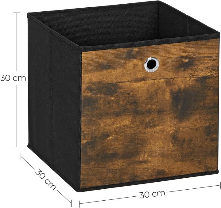 SONGMICS Aufbewahrungsbox, 6er Set, Ordnungsboxen, Vliesstoff, Faltbox, 30 x 30 x 30 cm, Stoffbox, f
