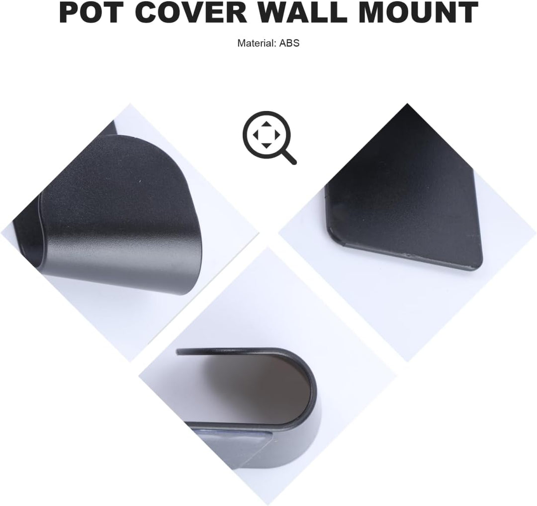 Cabilock Topfdeckelhalter Selbstklebend 8.00X5.00X4.50Cm Wandmontage Pot Lid Aufbewahrungsständer Kü
