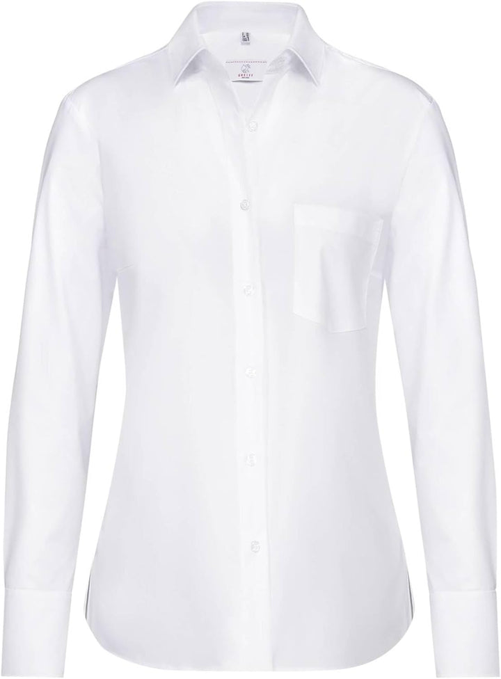 Greiff Grösse 44 Gastro Moda Service Damen Bluse Comfort Fit Langarm Weiss Modell 6650