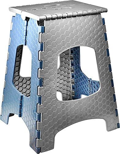 Stark Klapphocker 44 cm – Tritthocker bis 120 kg, faltbar mit Griff, Rutschfester Klapphocker für Kü