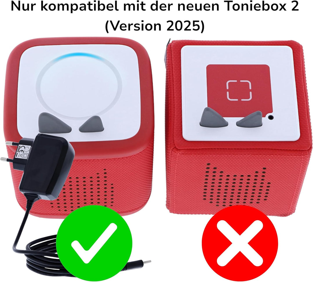 Ladekabel 115 cm kompatibel mit Toniebox 2 2025 Netzkabel lang Ersatzkabel Netzteil Stromkabel Ersat