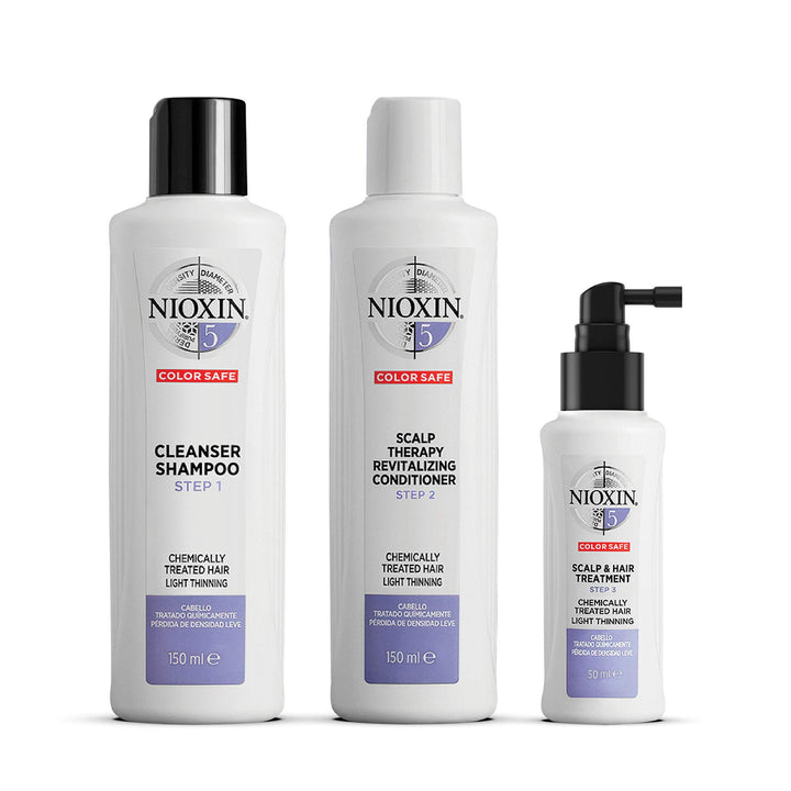 NIOXIN System 5 für chemisch behandeltes Haar mit leichter Ausdünnung Probe-Set 150 ml/50 ml, Probe-