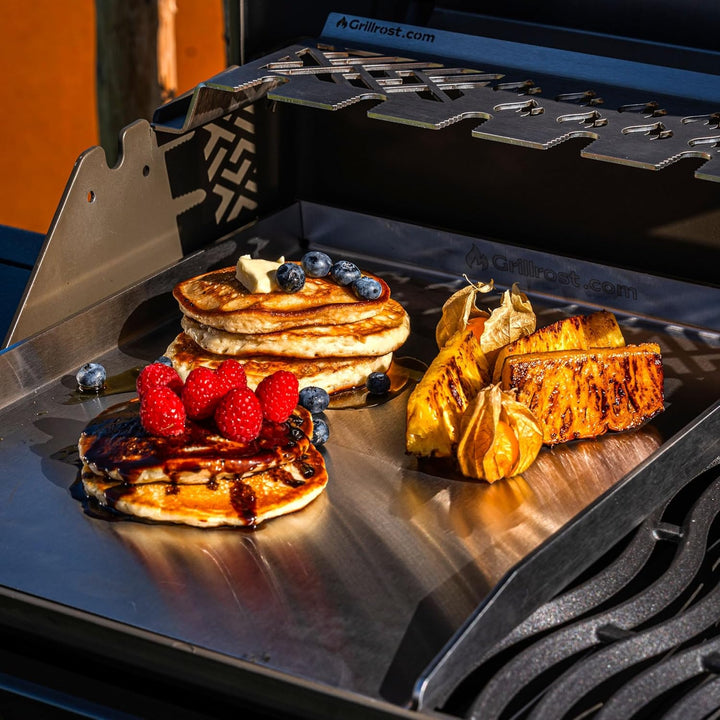 Grillrost.com Das Original Edelstahl Grillplatte | Plancha 45x34cm - passend für Napoleon LE/LEX/Pre
