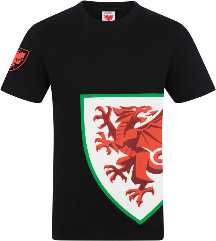 Wales FAW - Herren T-Shirt mit Grafik-Print - Offizielles Merchandise - Geschenk für Fussballfans 3X
