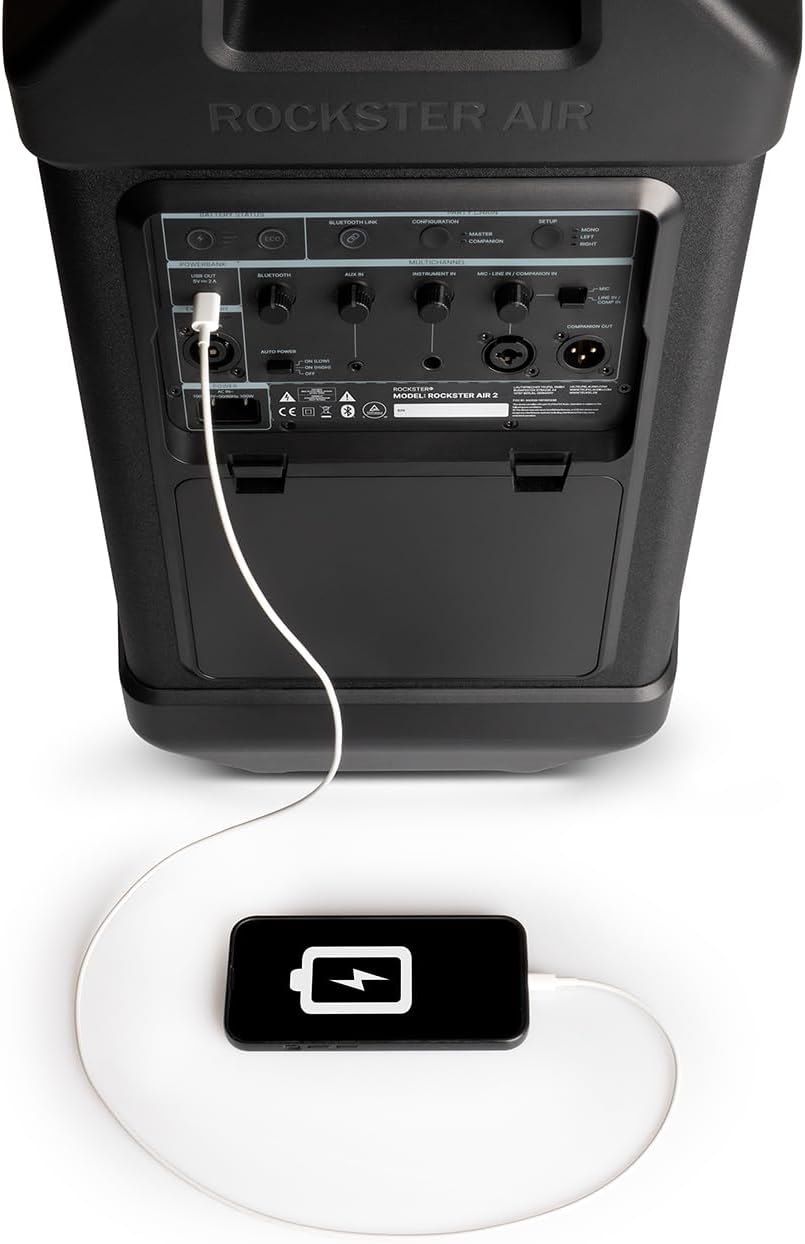 Teufel ROCKSTER AIR 2 Tragbarer Bluetooth-Speaker Stereo Set | Leistungsstark Mobiler Event Speaker,