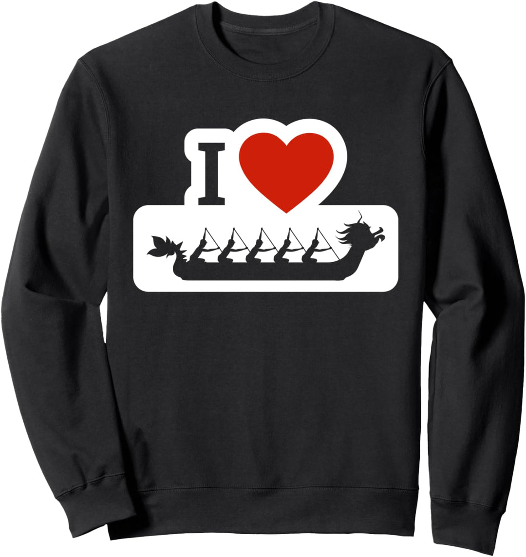 Ich liebe Drachenboot I Drachenboot Paddler Sweatshirt