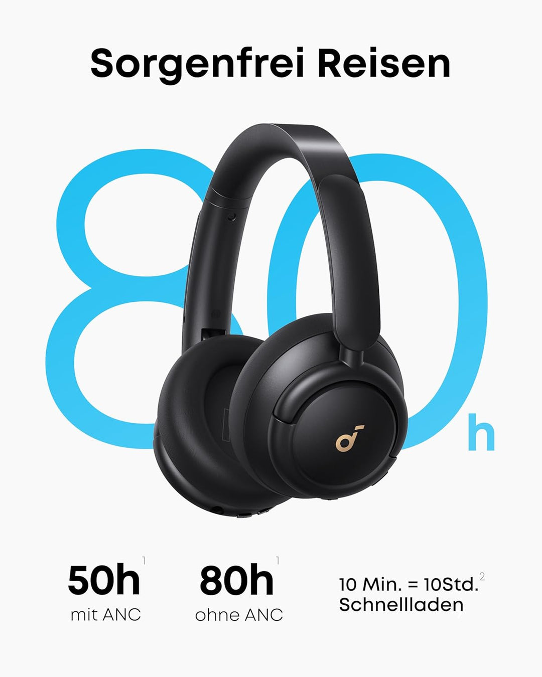 Soundcore by Anker Life Q30 Bluetooth Kopfhörer, Hybrid Active Geräuschisolierung, Individuelle Modi