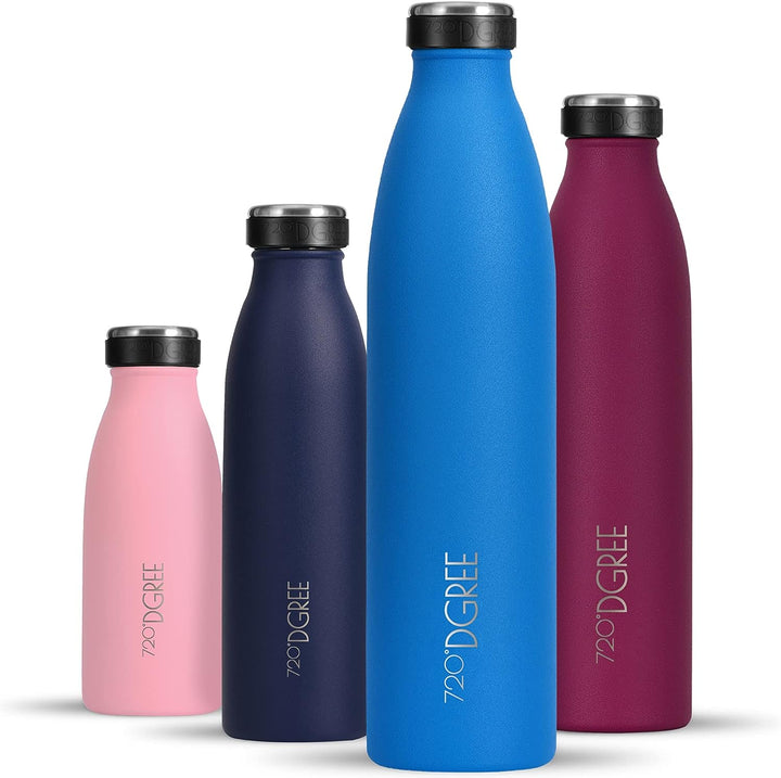 720°DGREE Edelstahl Trinkflasche “milkyBottle” - 750ml - BPA-Frei, Auslaufsicher, Kohlensäure geeign