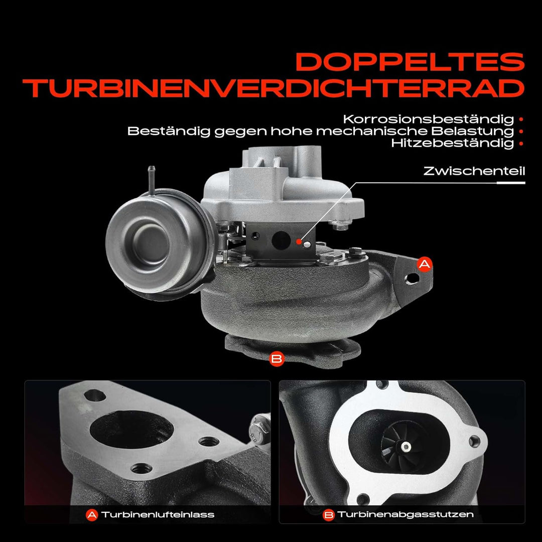 Frankberg Turbolader Kompatibel mit Fluence L3 1.5L 2010-Heute Scénic III JZ0/1 1.5L 2009-Heute Mega