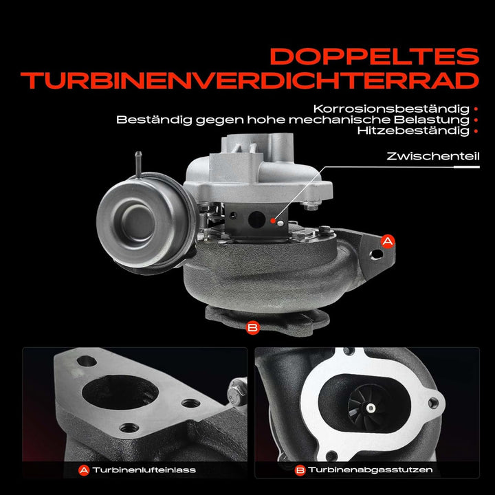 Frankberg Turbolader Kompatibel mit Fluence L3 1.5L 2010-Heute Scénic III JZ0/1 1.5L 2009-Heute Mega