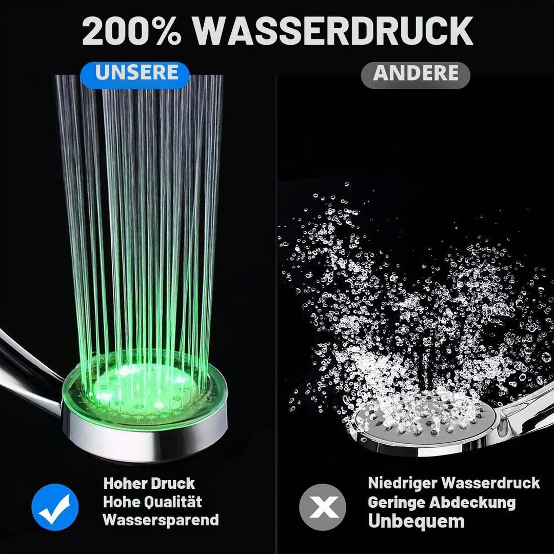 JINYOMFLY LED-Duschkopf, beleuchteter Duschkopf, Farbduschkopf, LED-Handbrause, automatischer Wechse