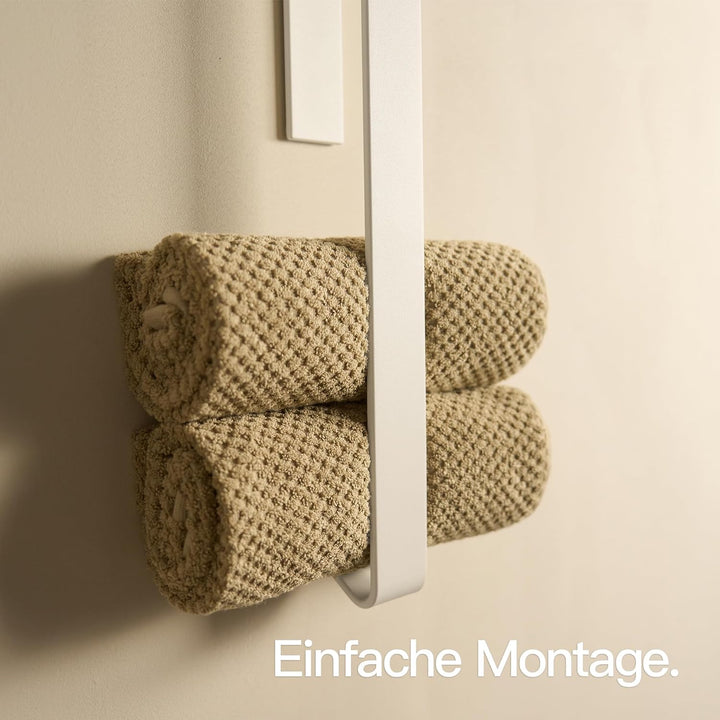 Designfabrik Hamburg | Handtuchhalter ohne Bohren | Gästehandtuchhalter selbstklebend | Handtuchhalt
