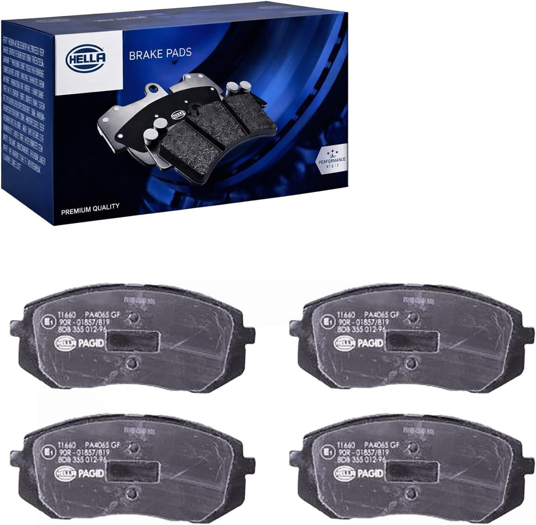HELLA PAGID 8DB 355 012-961 Bremsbelagsatz - T1660 - Dicke/Stärke: 16.6mm - mit akustischer Verschle
