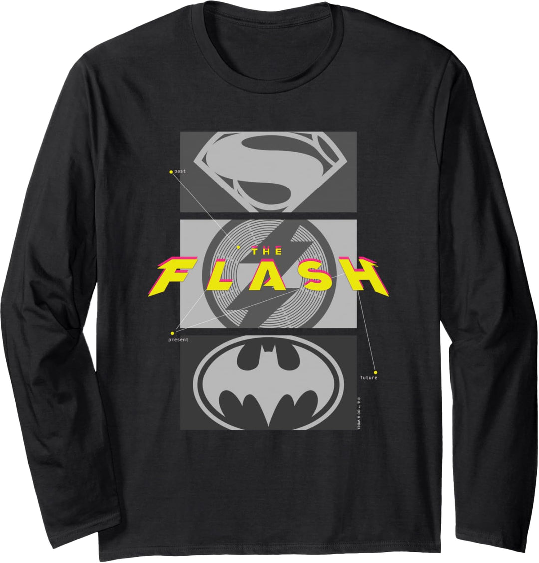 The Flash Movie Batman Supergirl Trio of Symbols Langarmshirt