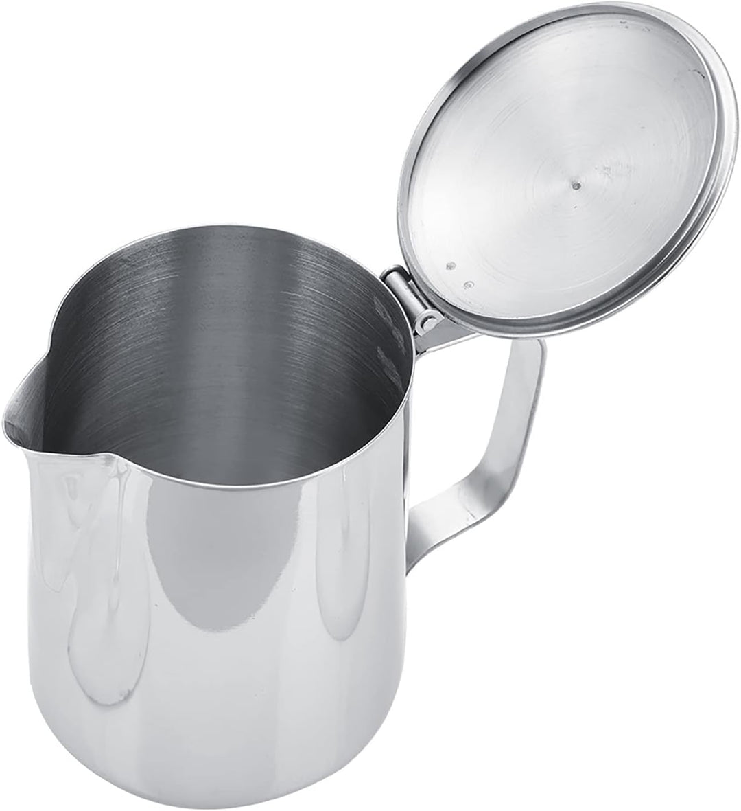 MAGT Milchkännchen mit Deckel, Edelstahl Milchkanne 600ml Kaffeekanne Edelstahl Milchschaumkännchen