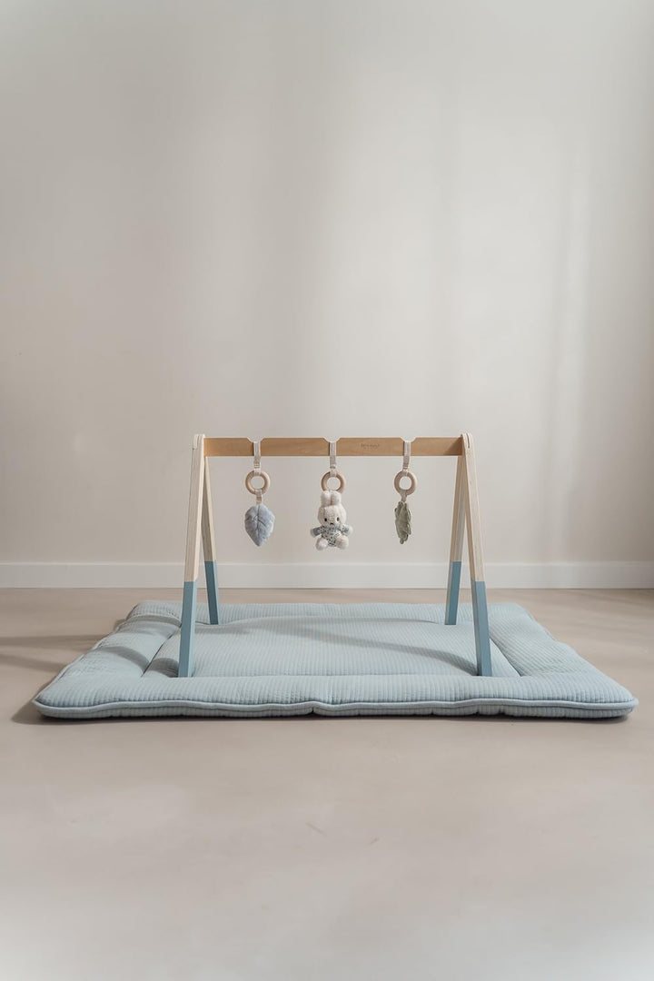 nijntje miffy x Little Dutch Holz Baby Gym Spieltrapez Spielbogen Holz inkl. Anhänger Hase Miffy bla